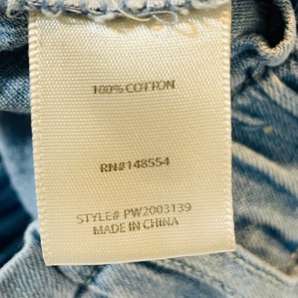 Tgla Womens Elastic Waist Pull Ons Light Blue Denim Cargo Joggers Small S - Picture 5 of 9